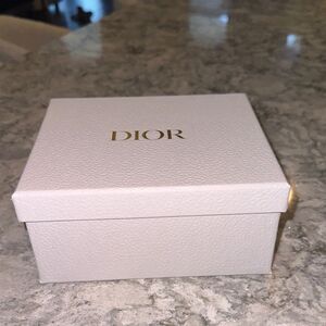 ✨ Dior White Logo Box with Tissue – 7” x 6”